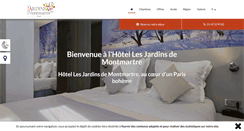 Desktop Screenshot of hoteljardinsdemontmartre.com