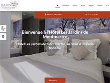 Tablet Screenshot of hoteljardinsdemontmartre.com